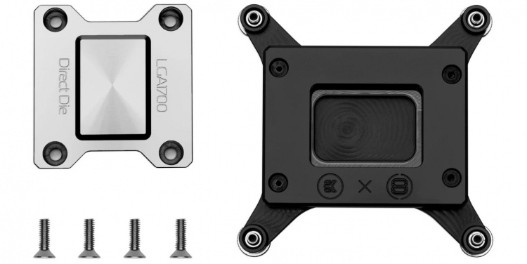 EK Water Blocks выпустила водоблоки, которые устанавливаются на&nbsp;&laquo;голый&raquo;&nbsp;кристалл Intel Alder Lake и Raptor Lake
