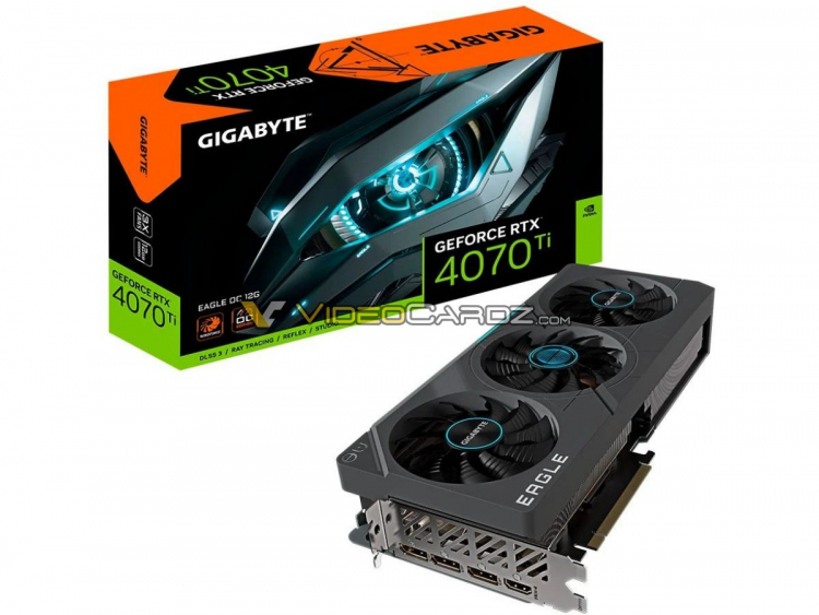 Видеокарты Gigabyte&nbsp;GeForce RTX 4070 Ti в исполнениях Aero, Eagle, Gaming и Aorus показались на изображениях
