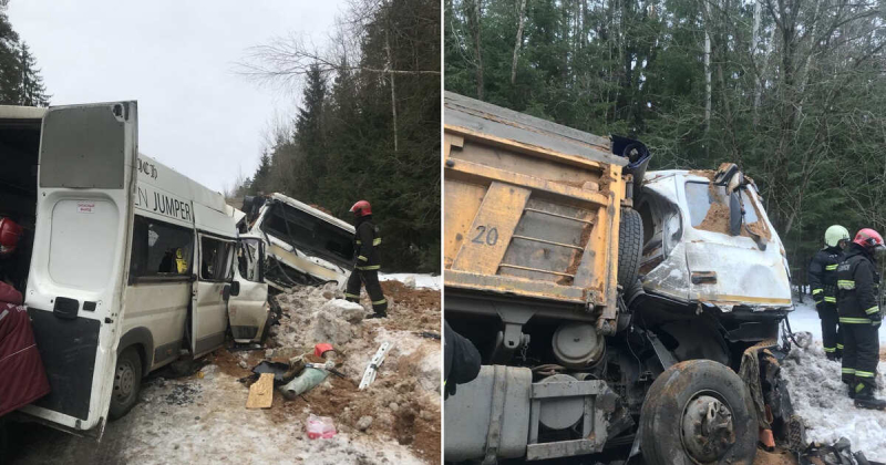 11 человек погибли в страшной аварии с маршруткой под Минском