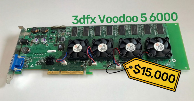 3dfx Voodoo 5 6000 продали за $15 тысяч — это одна из самых редких видеокарт в мире