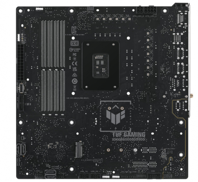 ASUS выпустила материнскую плату TUF Gaming B760M-BTF WiFi D4 с разъёмами на изнанке
