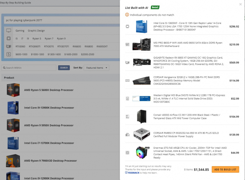 ChatGPT продемонстрировал неумение собирать ПК — он предложил установить Core i5-13600K на плату с Socket AM5