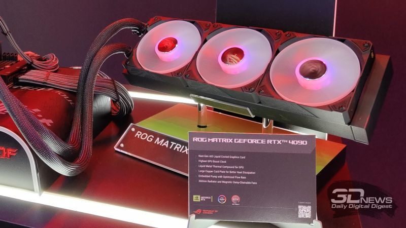 Видеокарта ASUS ROG Matrix RTX 4090 готова предложить самую высокую штатную частоту на рынке и жидкий металл в качестве термоинтерфейса