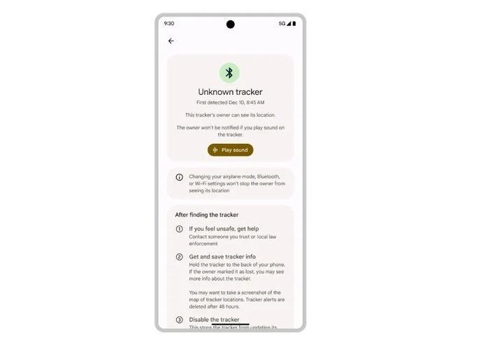 Google начала развёртывание на Android-устройствах функции оповещения о неизвестных трекерах для борьбы с тайной слежкой