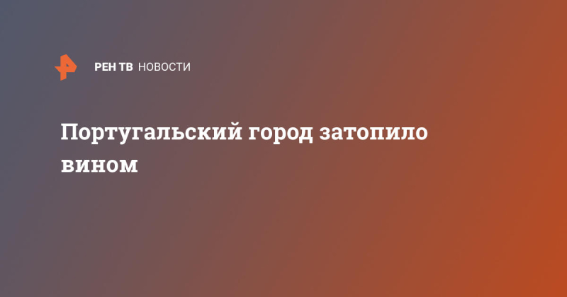 Португальский город затопило вином