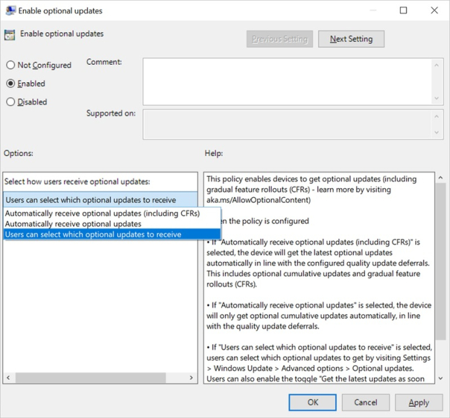 Windows 10 теперь может автоматически получать дополнительные обновления 