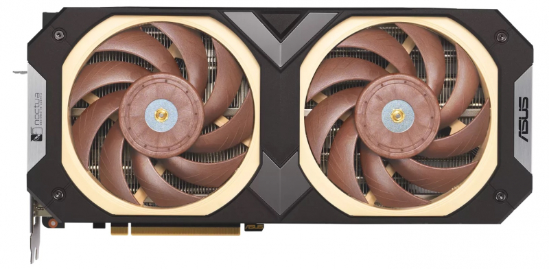 ASUS представила видеокарту GeForce RTX 4080 Super Noctua OC Edition с большими и тихими вентиляторами 