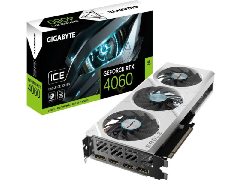 Gigabyte представила видеокарты GeForce RTX 4000 Eagle Ice 