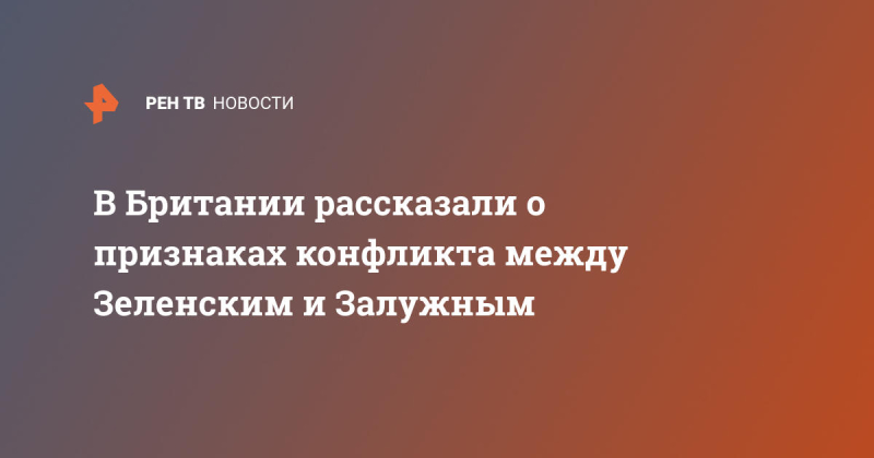 В Британии рассказали о признаках конфликта между Зеленским и Залужным