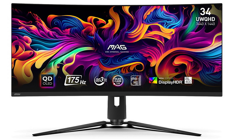 MSI оценила 34-дюймовый игровой монитор MAG 341CQP QD-OLED с частотой обновления 175 Гц в $900