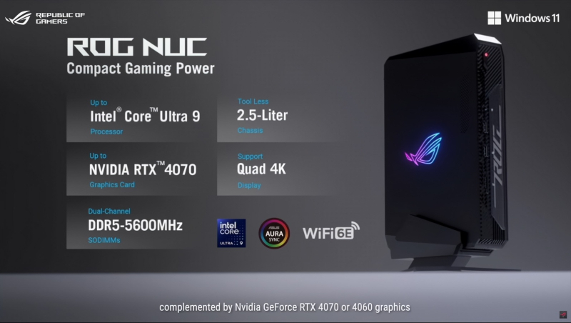 Asus раскрыла нескромные цены на компактные игровые компьютеры ROG NUC