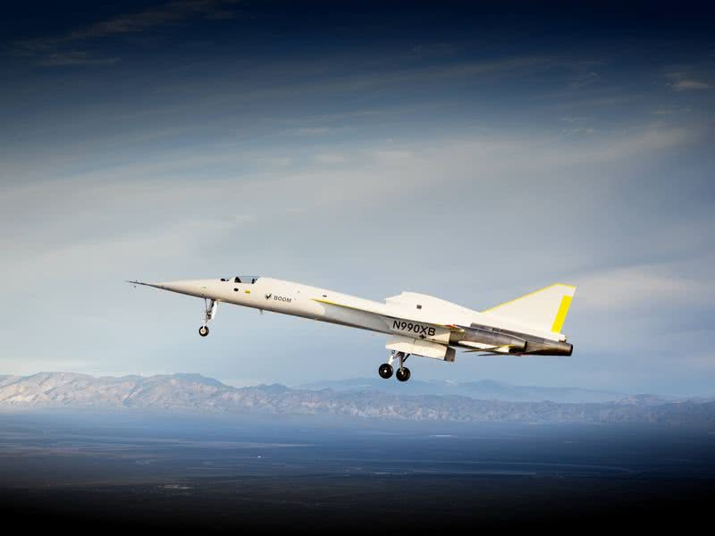 Прототип сверхзвукового пассажирского самолёта Boom Supersonic впервые взлетел