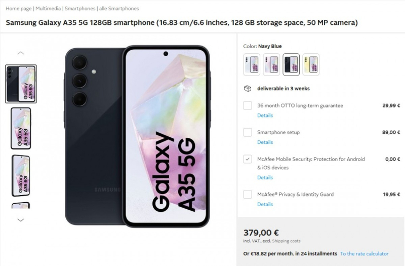 Samsung Galaxy A55 и Galaxy A35 начали продаваться раньше анонса — от 380 до 530 евро