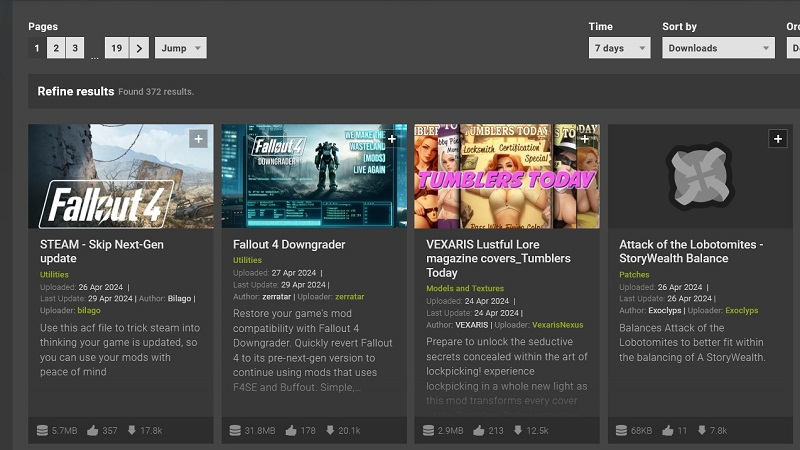 Самыми популярными модами для Fallout 4 после выхода крупного обновления стали инструменты для его отката