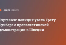 Expressen: полиция увела Грету Тунберг с пропалестинской демонстрации в Швеции