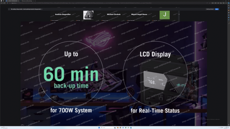 Asus представила флагманский БП ROG Thor 1600W Titanium III с магнитным OLED-экраном и портативный ИБП ROG Mjolnir