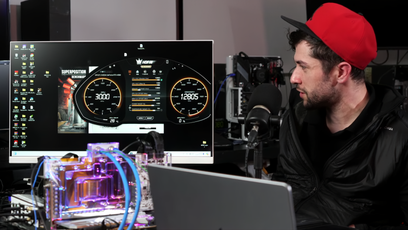 Энтузиасты сами собрали GeForce RTX 4090 Super&nbsp;&mdash; у неё плата от RTX 3090 Ti HOF OC Lab, чип AD102 и отборная память GDDR6X