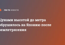 Цунами обрушилось на Японию после землетрясения