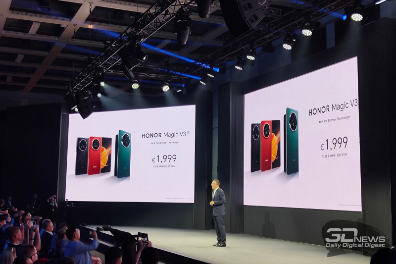 Представлена глобальная версия самого тонкого в мире складного смартфона Honor Magic V3 за &euro;1999