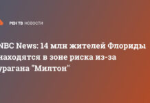 NBC News: 14 млн жителей Флориды находятся в зоне риска из-за урагана «Милтон»