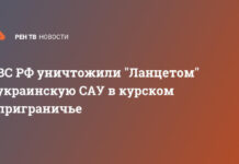 ВС РФ уничтожили «Ланцетом» украинскую САУ в курском приграничье
