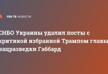 СНБО Украины удалил посты с критикой избранной Трампом главы Нацразведки Габбард